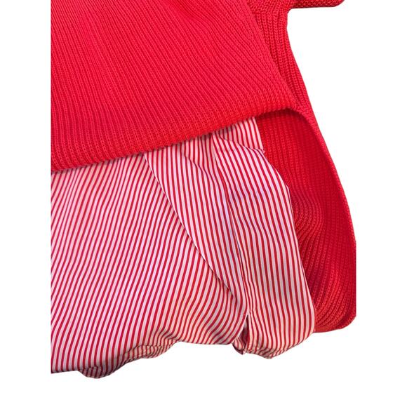 Ralph Lauren Red Cable Knit Crew Neck Quiet Luxury Sweater Shirt Combo Size XL - Picture 7 of 11